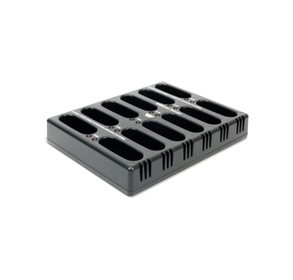 12-BAY, DROP-IN CHARGER FOR UP TO 12 FM OR INFRARED BODY-PACK TRANSMITTERS AND/OR RECEIVERS.